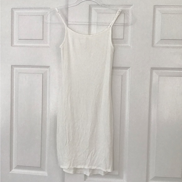 SKIMS Soft Lounge Rib Mini Slip Dress | Snow | Size XS - Picture 5 of 7